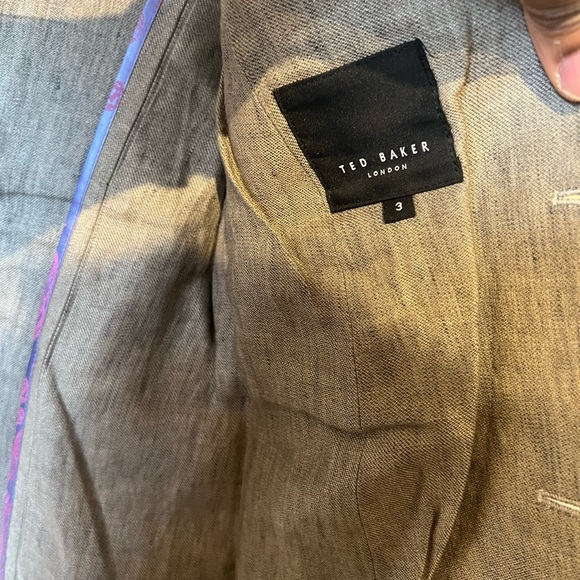 Ted baker London men’s linen brown size 3 blazer…. - Picture 2 of 8